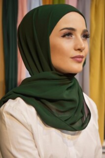 Ready Made Practical Bonnet Shawl Emerald Green - 100285543 - 