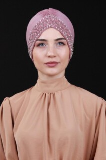 حجر اللؤلؤ بونيه الوردة المجففة - Hijab