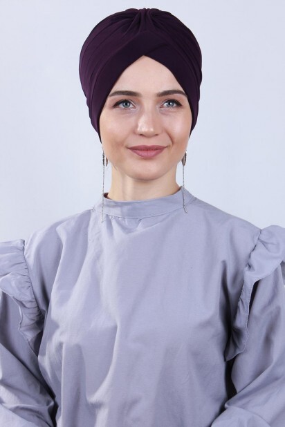 Double Side Bonnet - بونيه نيفرولو بوجهين بنفسجي - Hijab