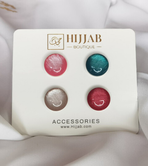 4 Pcs ( 4 pair ) Islam Women Scarves Magnetic Brooch Pin