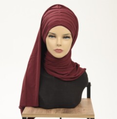 Instant Cotton Shawl - Pleated Shawl Bonnet - 100283171 - Hijab