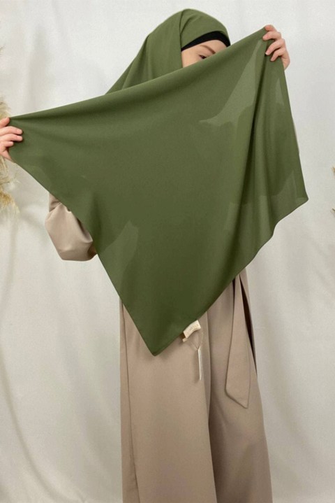 Hijab crêpe, bonnet à nouer intégré intérieur satin - en box 5 pièces - 