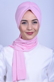 All Occasions Bonnet - Cravate Froncée Os Rose Poudré - Hijab