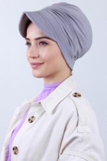 Buckled Hat Bonnet Silver Gray - 100285183 - 