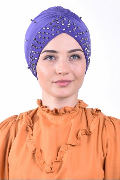 بيرل بول كاب أرجواني - Hijab