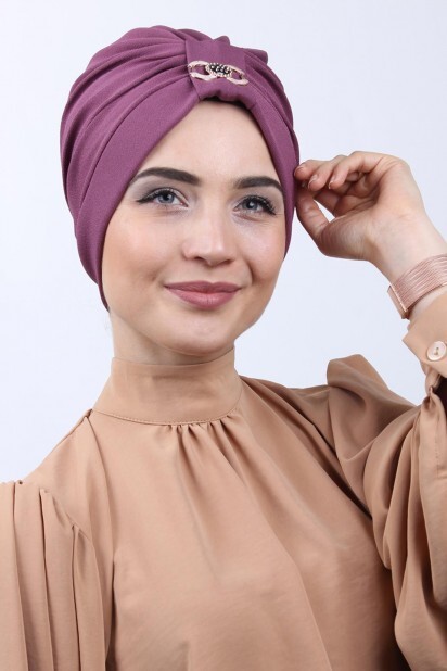 Double Side Bonnet - Buckled Double-Sided Bonnet Dark Rose - 100285176 - Hijab