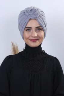 Two Way Rose Knot Bonnet Gray - 100284876 - 