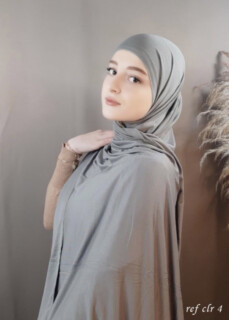 Cotton Shawl - جيرسي بريميوم - غائم - Hijab