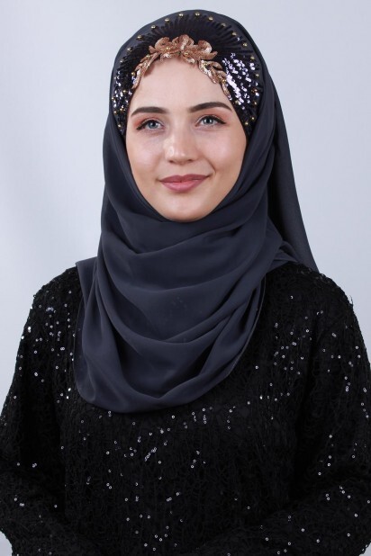 Evening Model - Design Princesse Châle Fumé - Hijab