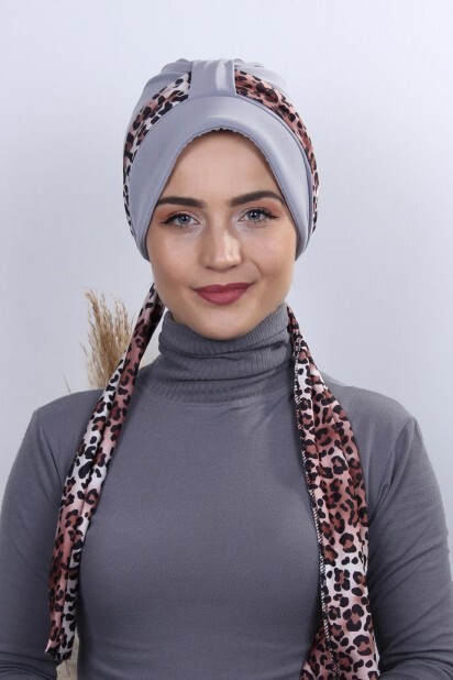 Hat-Cap Style - Scarf Hat Bonnet Gray - 100284985 - Hijab