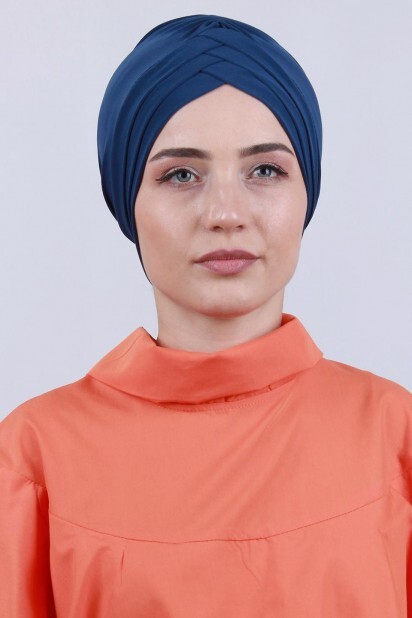 نيلي  على الوجهين 3 شرائح - Hijab