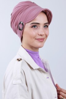 Buckled Hat Bonnet Dried Rose - 100285182 - 