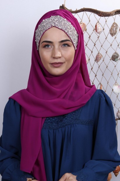 شال بتصميم حجر بونيه  - Hijab