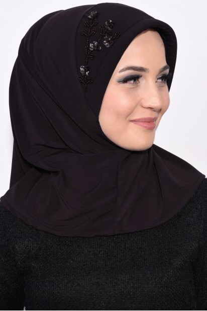 Practical Sequin Hijab Bitter Brown - 100285493 - 