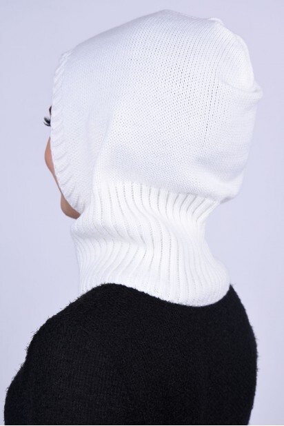 Knitted Wool Beret White
