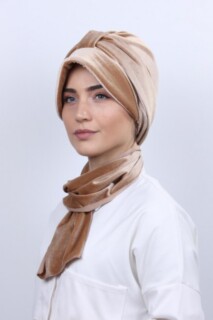 Velvet Shawl Hat Bonnet Caramel - 100283141 - 