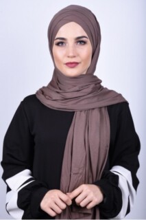 Hijabs Cross Style - Combed Cotton 3-Striped Shawl Mink - 100285223 - Hijab