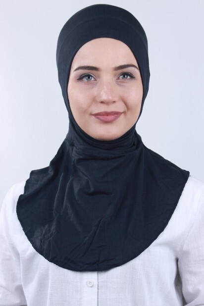 Cagoule Plus - Boyunlu Bone Lacivert - 100293521 - Hijab