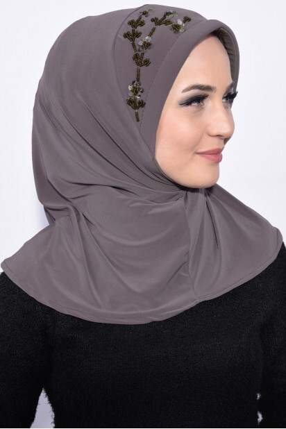 Practical Sequin Hijab Mink