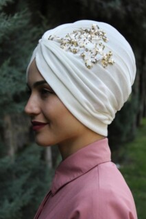 Velvet Sequined Vera Bonnet White - 100285056 - 