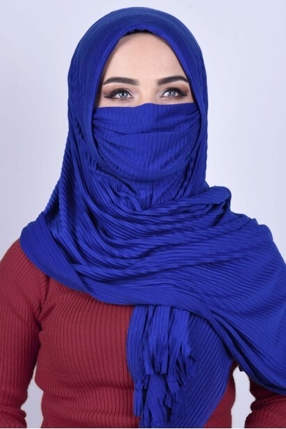 Masked Plisse Shawl - قناع شال ساكس - Hijab