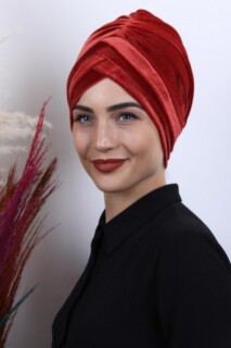 Cross Style - Velvet 3-Striped Bonnet Tile - 100283014 - Hijab