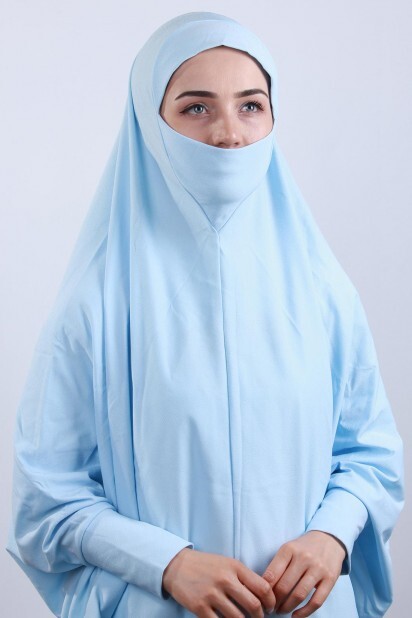 5XL محجبات حجاب أزرق فاتح - Hijab