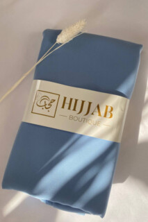 Shawl - ماكسي Medine فراشة الحرير الأزرق - Hijab