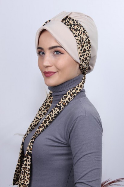 Scarf Hat Bonnet Beige - 100284984 - 