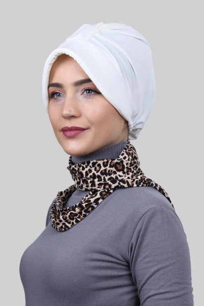 Scarf Hat Bonnet White - 100285008 - 