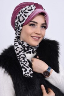 Velvet Scarf Hat Bonnet Dried Rose
