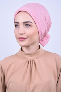 Lacy Bow Bone Powder Pink