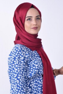شال حرير دبي ، أحمر كلاريت - 