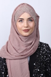 حجر بونيه تصميم شال فاتح مينك - Hijab
