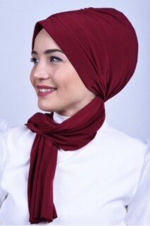 Cravate Froncée Os Rouge Bordeaux - 