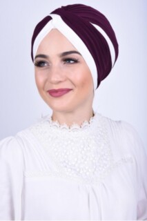 Bicolore Vera Bonnet Prune - 
