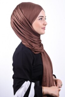 Combed Cotton 3-Striped Shawl Brown - 100285210 - 