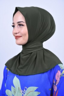 All Occasions Ready - Snap Fastener Scarf Shawl Khaki - 100285612 - Hijab