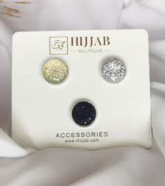 Accessories - 3 قطع (3 أزواج) دبوس بروش مغناطيسي إسلامي للنساء - Hijab
