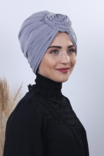 Two Way Rose Knot Bonnet Gray - 100284876 - 