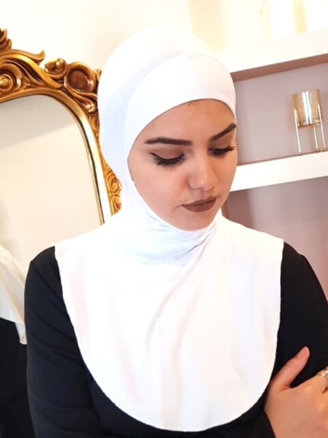 Cagoule Simple - أبيض | الكود: 3021-06 - Hijab