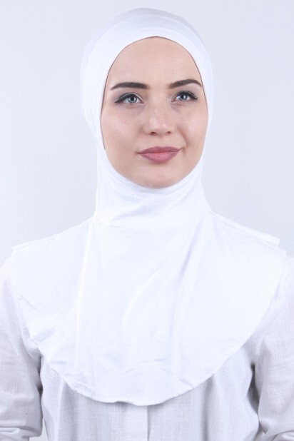 Cagoule Plus - Neck Bonnet White - 100293516 - Hijab