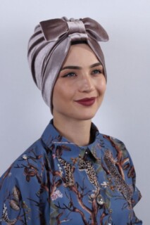 القوس المخملية المنك بونيه  - Hijab