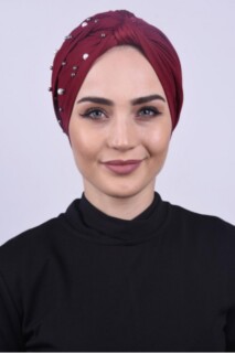 Pearly Wrap Bonnet Claret Red - 100284981 - 