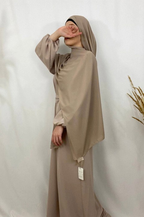 Hijab crêpe prêt à porter bonnet tube intégré  - en box 10 pièces - 
