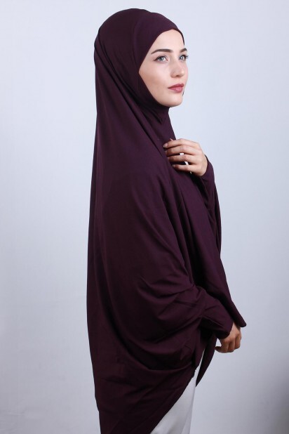 5XL حجاب محجبات بنفسجي - 