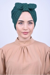 Papyon Model Style - Nœud Dentelle Os Vert Émeraude - Hijab