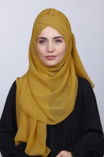 بونيه شال أصفر خردل - Hijab