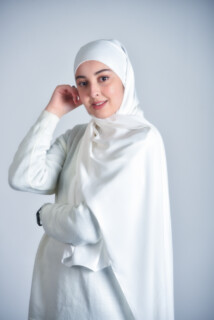 موديل حجاب المدينة - أبيض اللون - - موديل حجاب المدينة - أبيض اللون - Hijab