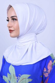 All Occasions Ready - Snap Snap Foulard Châle Blanc - Hijab